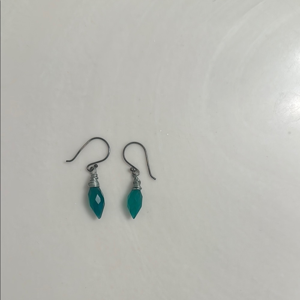 Elegant Green Drop Earrings